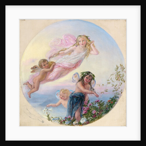 A Sylph and her Fairy Attendants Besprinkling the Early Morning Dew by Joseph Bouvier