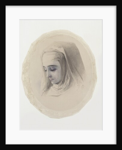 Head study for The Nun, c. 1870 by Adelaide Claxton