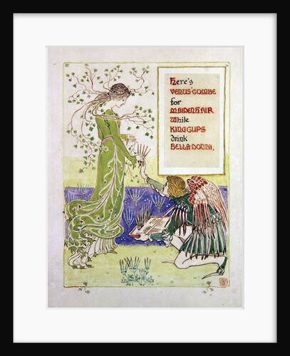 Here's Venus' Combe for Maidenhair, 1899 by Walter Crane