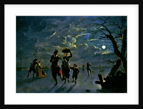 Ice Skating by Moonlight by Franz Ferg
