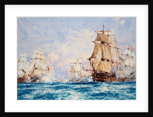The Blockade of Toulon, the Action off Bandol in 1810, 1918 by Charles Edward Dixon