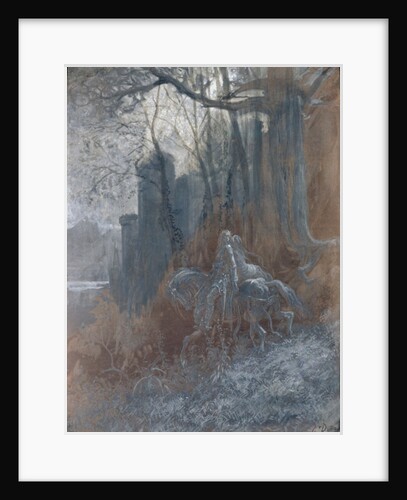 Geraint and Enid Ride Away, 1868 by Gustave Dore