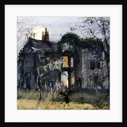 The Old Hall, Fairies by the Moonlight by John Anster Fitzgerald