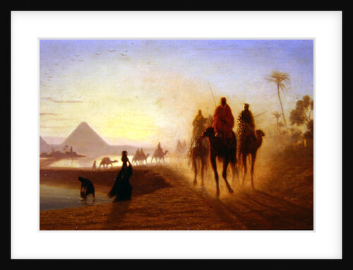 The Road to the Pyramids by Charles Theodore (1814-88) Frere