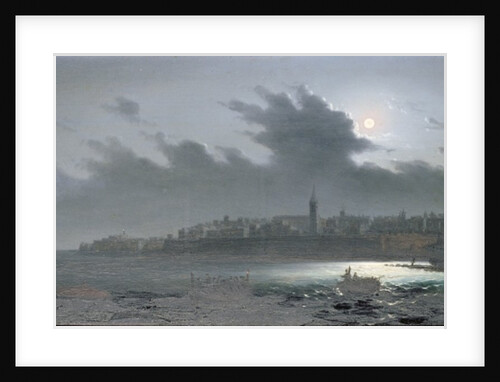 View of Malta off the Harbour at Night, 1876 by Girolamo Gianni