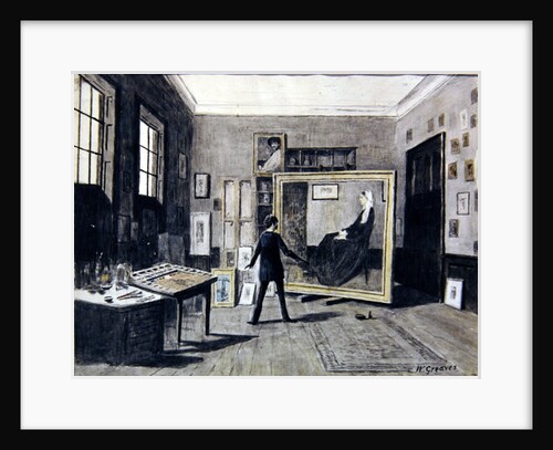 Whistler Painting in his Studio by Walter Greaves