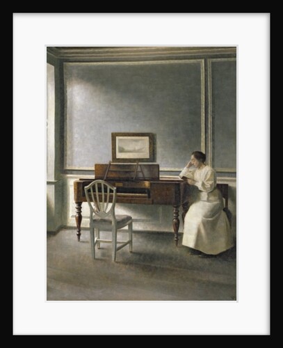 Woman Reading by a Piano, 1907 by Vilhelm Hammershoi