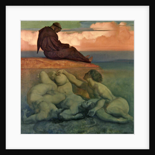 Monk and Nixies, 1921 by Rudolf Jettmar