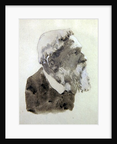 Portrait study of August Rodin by Gwen John