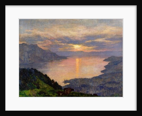 Sunset on Lake Geneva, 1907 by Marie Auguste Emile Rene Menard