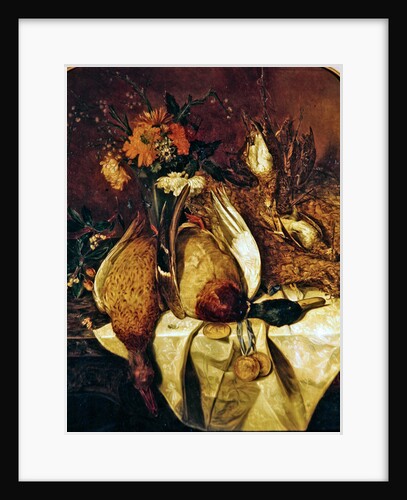 Still life with mallard, snipes and gold medals, c.1850 by Emily Stannard