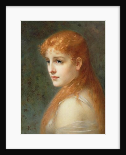 Young girl with red hair, 1895 by Franz Thone