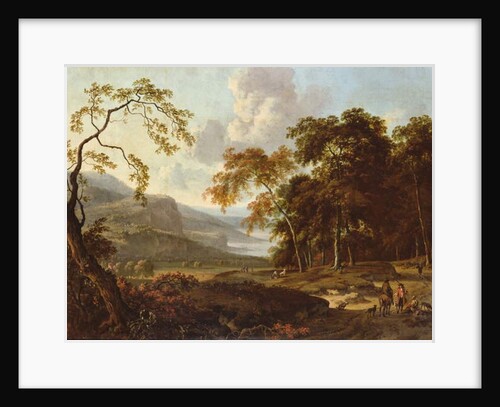 A Hunting Party in a Classical Landscape, c.1672-77 by Jan Wynants