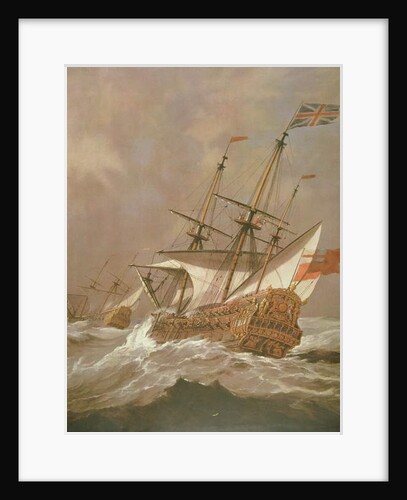 The English Ship Resolution in a Gale, c.1680 by Willem van de the Younger Velde