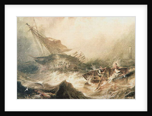 Grace Darling and her father row to the rescue of the Forfarshire wrecked off the Northumberland coast, 7th September 1838 by English School