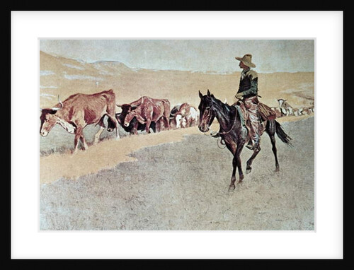 Trailing Texas Longhorns by Frederic Remington