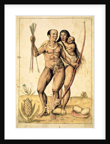 A Native American Family, c.1585-87 by John White