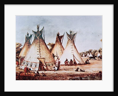 Village of the Kiowa Tribe by Baldwin Mollhausen