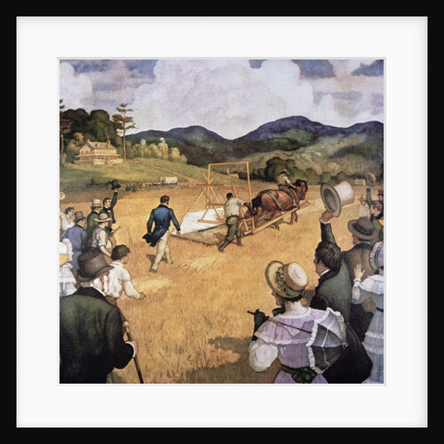 Cyrus H. McCormick and his reaping machine in 1837 by Newell Convers Wyeth