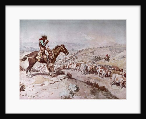 Cattle Drive, 1898 by Charles Marion Russell