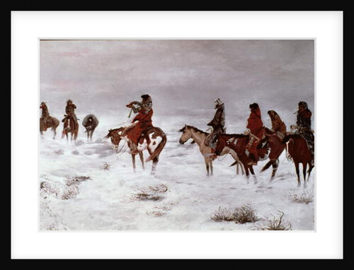 Lost in a Snow Storm - We Are Friends 1888 by Charles Marion Russell