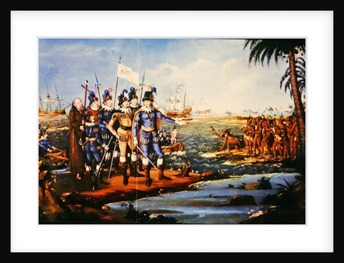 The Landing of Christopher Columbus in the New World by Frederick Kemmelmeyer