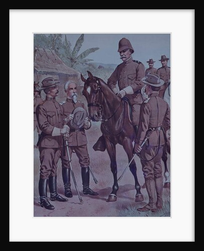 Spanish-American War 1898, US troops, mounted Gen Lawton, Commander Second Division, 5th Army Corps, in Cuba, 1898 by Henry Alexander Ogden