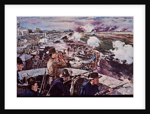 Spanish-American War 1898, US artillery in action in Philippines by G. W. Peters