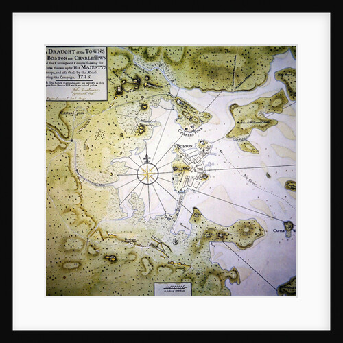 Map of Boston and Charlestown, 1775 by John Montresor
