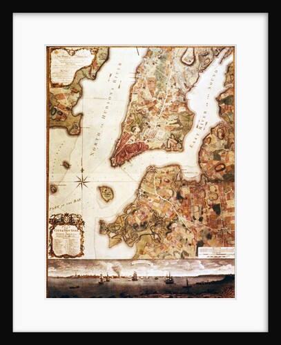 Map of New York in 1766-67 by American School