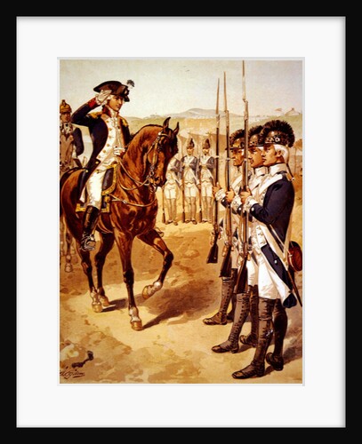 Marquis de Lafayette inspecting his command of Light Infantry in 1782 by Henry Alexander Ogden