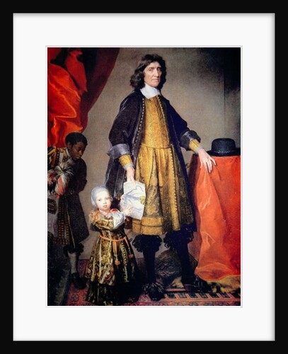 Portrait of Cecilius Calvert, 2nd Lord Baltimore of Maryland, with his grandson and houseboy by Gerard Soest