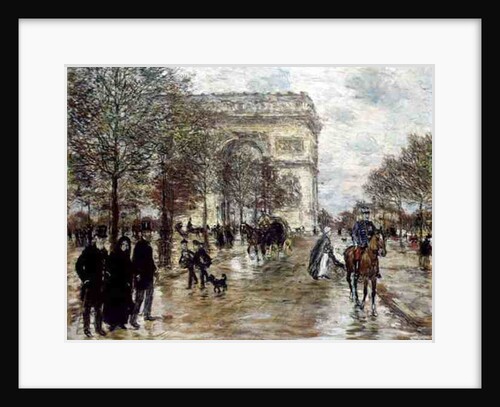 Les Champs Elysees, L'Arc de Triomphe by Jean Francois Raffaelli