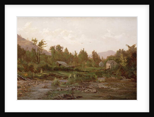 Landscape with Trees and Houses, 1890s by Thomas Worthington Whittredge