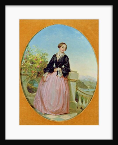 A Young Woman on a Balcony, 1854 by Louis Lang