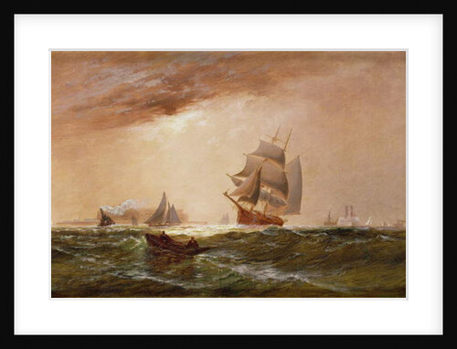 Ships in New York Harbour, 1891 by Granville Perklins