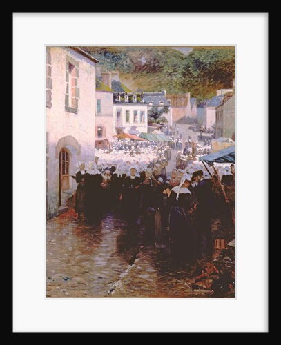 Brittany Peasants Market Day in Pont Aven by Frank C. Penfold