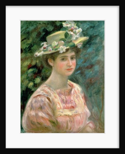 Girl with Eglantines on her Hat, c.1896 by Pierre Auguste Renoir