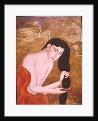 Woman combing her hair, 1999 by Patricia O'Brien