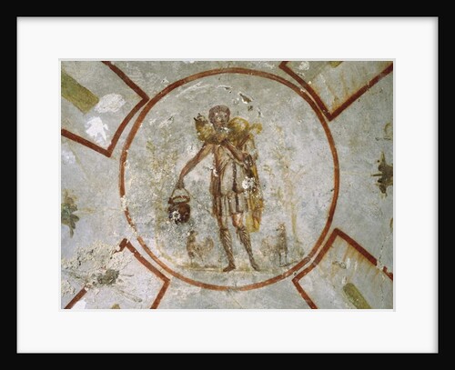 Ceiling of the Chapel of the Good Shepherd, Catacombs San Callisto, Rome by Roman