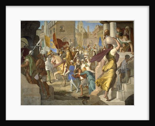 The army of Charlemagne in Paris by Julius Schnorr von Carolsfeld