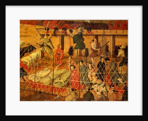 Detail from The Martyrdom of the Jesuits in Japan in 1622 by Japanese School