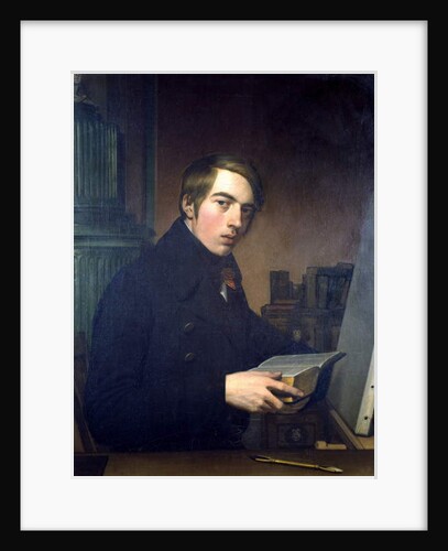 Self-portrait from the right with a Bible by Friedrich Overbeck