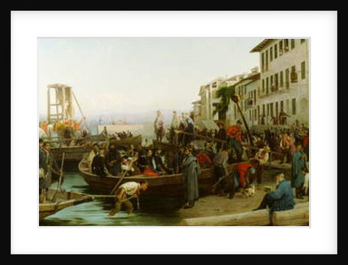 The Landing at Sesto Calende on 26th April 1859, 1865 by Eleuterio Pagliano
