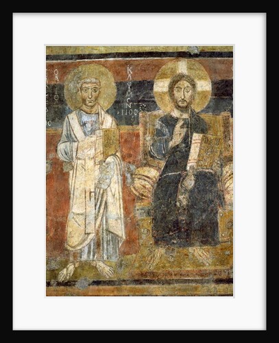 Christ in Majesty with Saints, Santa Maria Antiqua, Rome by School Italian