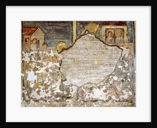 Damaged fresco from Santa Maria Antiqua, Rome by School Italian