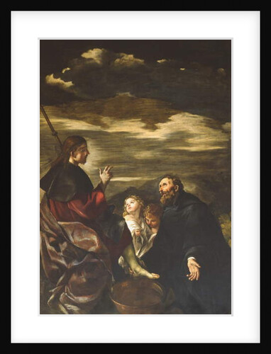 St. Augustine washing the feet if the Redeemed by Giovanni Lanfranco