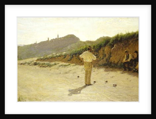 The game of bowls by Angelo Morbelli