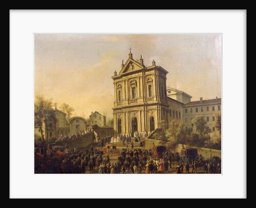 Pope Gregory XVI's visit to the church of San Gregorio al Celio, c.1831-47 by Lorenzo Scarabellotto