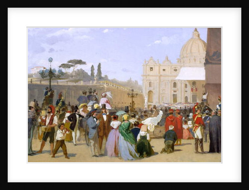 Blessing of Pius IX from the balcony of St. Peter's, c.1846-78 by Italian School